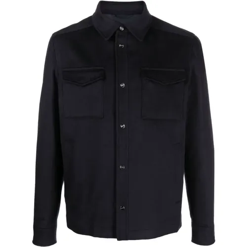 Wool Cashmere Overshirt , male, Sizes: L, M, XL - Herno - Modalova