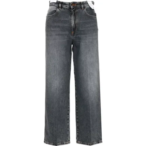 High Waist Denim Palazzo Jeans - PT Torino - Modalova