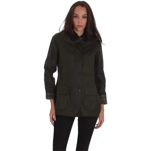 Klassische Beadnell Wachsjacke , Damen, Größe: S - Barbour - Modalova