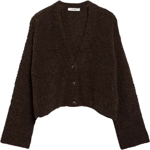 Weicher Bouclé V-Ausschnitt Cardigan , Damen, Größe: L - IVY OAK - Modalova