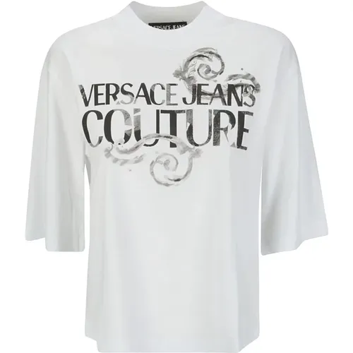 Logo Watercolor T-Shirt,T-Shirts - Versace Jeans Couture - Modalova