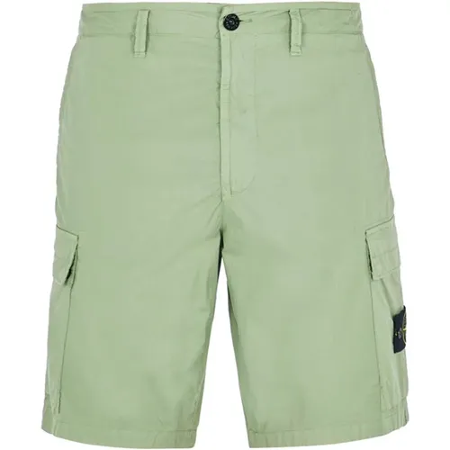 Militär Cargo Bermuda Shorts , Herren, Größe: W30 - Stone Island - Modalova