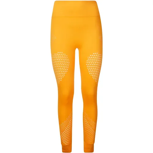 High-Waist Leggings mit Logo-Print , Damen, Größe: L - adidas by stella mccartney - Modalova