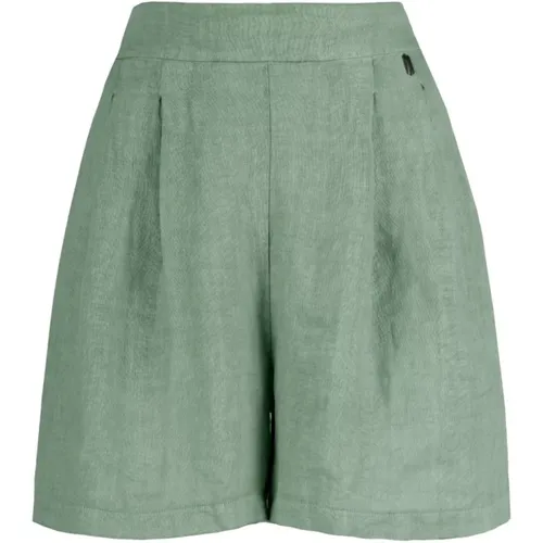 Linen Bermuda Shorts , female, Sizes: XL, L, S, 2XL, M - BomBoogie - Modalova