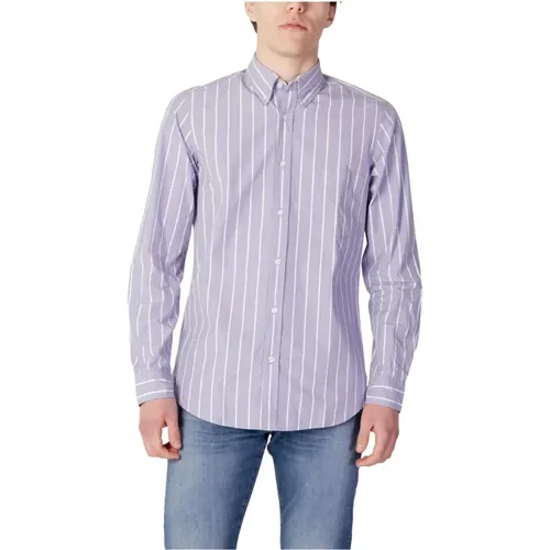 Striped Classic Shirt , male, Sizes: S - Hugo Boss - Modalova