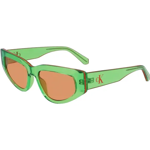 Grüne Transparente Sonnenbrille Ckj23603S 300 - Calvin Klein - Modalova