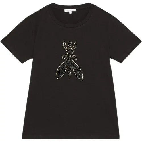 Hand-Embroidered Fly T-Shirt , female, Sizes: L - PATRIZIA PEPE - Modalova