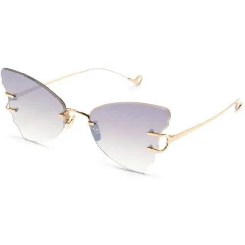 Gold Sunglasses for Everyday Use , female, Sizes: 57 MM - Eyepetizer - Modalova