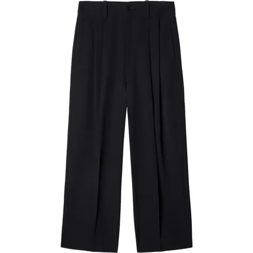 Tailored Wool Trousers with Dart Details , male, Sizes: L, M - Off White - Modalova