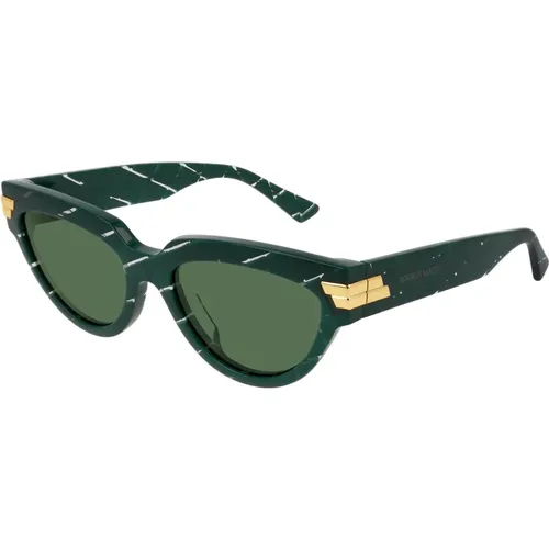 Katzenaugen Sonnenbrille - Zeitlose Eleganz , unisex, Größe: 55 MM - Bottega Veneta - Modalova