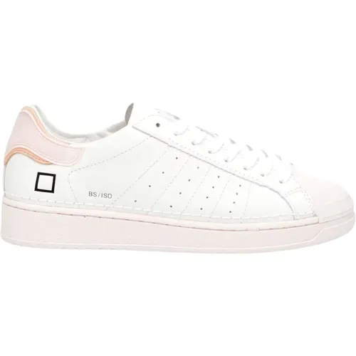Weiß Rosa Leder Sneakers , Damen, Größe: 40 EU - D.a.t.e. - Modalova