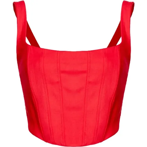 Trägerloses Viskose-Bustier-Top - pinko - Modalova