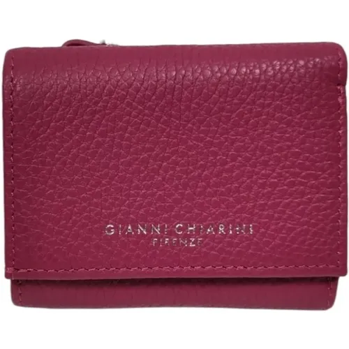 Fuchsia Trifold Wallet with Zip Pocket , female, Sizes: ONE SIZE - Gianni Chiarini - Modalova
