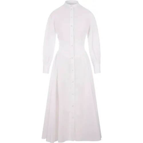 Cotton Midi Shirt Dress , female, Sizes: S, 2XS, M, XS - alexander mcqueen - Modalova