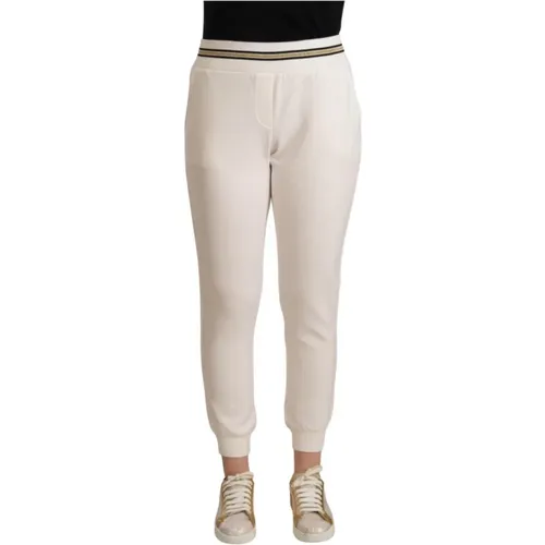 Elegante weie Jogginghose mit mittlerer Taille , Damen, Größe: XS - PATRIZIA PEPE - Modalova