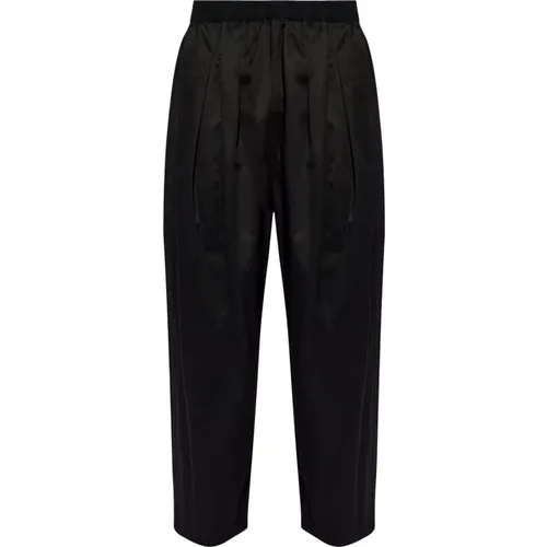 Schwarze Baumwollhose mit elastischem Bund , Herren, Größe: S - Maison Margiela - Modalova