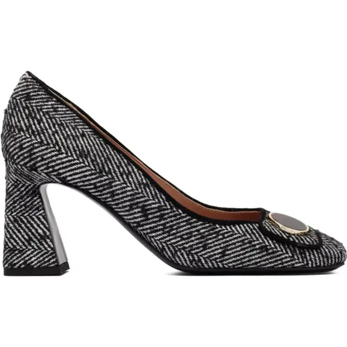 Heel Decollete Grey Shoes , female, Sizes: 4 UK, 6 UK - Pollini - Modalova