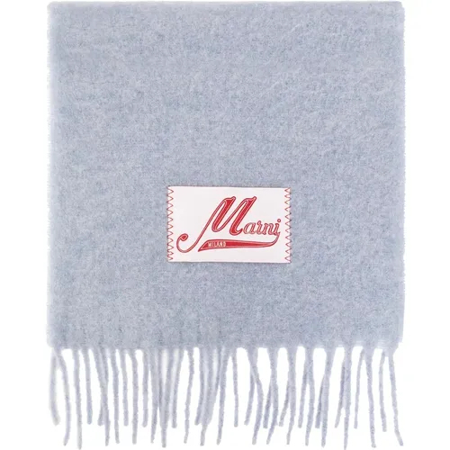 Schal mit Logo-Patch Marni - Marni - Modalova