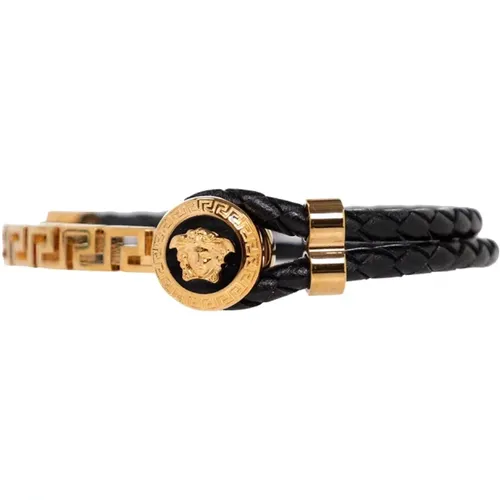 Armband mit griechischem Muster , Herren, Größe: L - Versace - Modalova