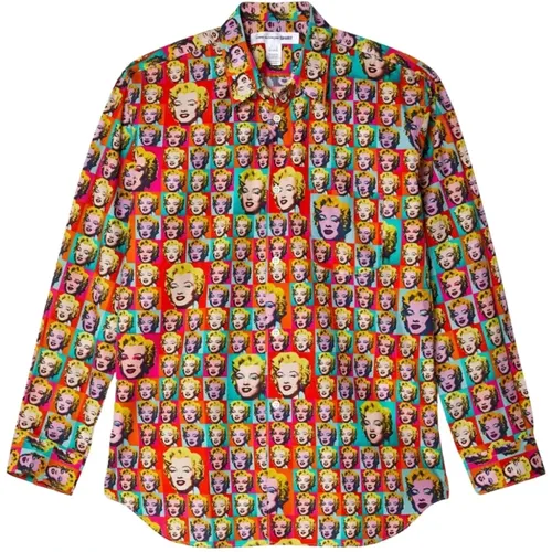 Graphic Print Cotton Shirt , male, Sizes: L - Comme des Garçons - Modalova