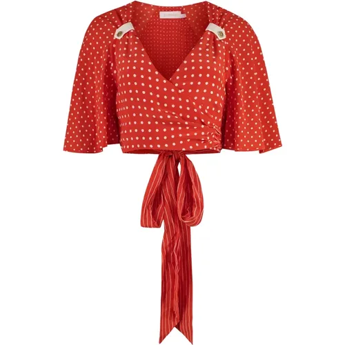 Seiden Polka-dot Print Top mit Front Bow - Zimmermann - Modalova