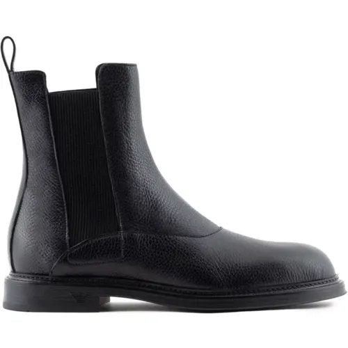 Stilvolle Schwarze Stiefel , Herren, Größe: 40 EU - Emporio Armani - Modalova