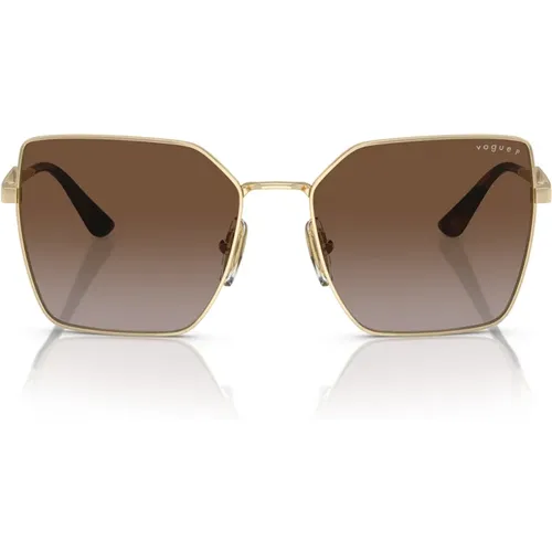Polarisierte quadratische Sonnenbrille , Damen, Größe: 56 MM - Vogue - Modalova