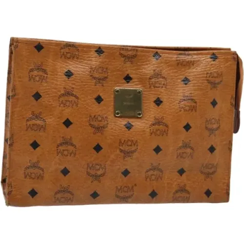 Pre-owned Leather clutches , female, Sizes: ONE SIZE - MCM Pre-owned - Modalova