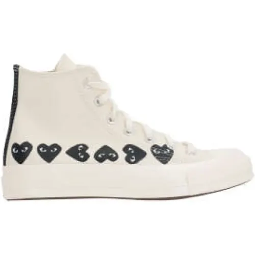 Weiße High-Top Canvas Sneakers - Comme des Garçons Play - Modalova