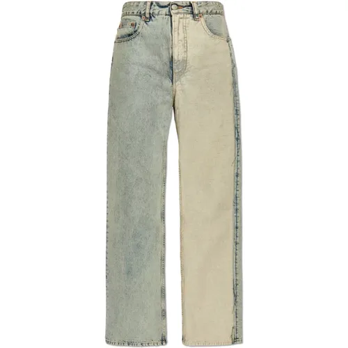 Jeans with logo , female, Sizes: W26, W25, W27, W28 - MM6 Maison Margiela - Modalova