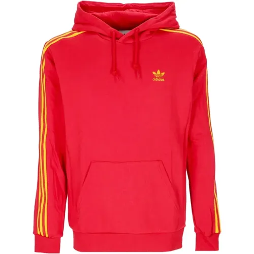 Nation Hoody Leichter Sweatshirt Rot/Gold , Herren, Größe: XL - Adidas - Modalova