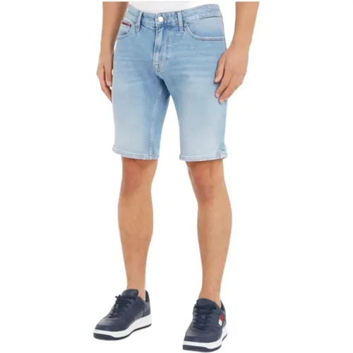 Slim Fit Denim Shorts , Herren, Größe: W30 - Tommy Hilfiger - Modalova