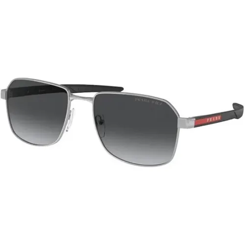 Silver Frame Sunglasses PS 54Ws , unisex, Sizes: 57 MM - Prada - Modalova