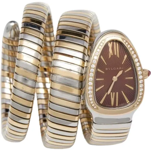 Pre-owned Stainless Steel watches , female, Sizes: ONE SIZE - Bvlgari Vintage - Modalova