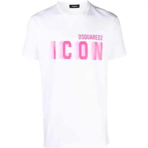 Icon Print T-shirt , male, Sizes: 2XL, L, XL - Dsquared2 - Modalova