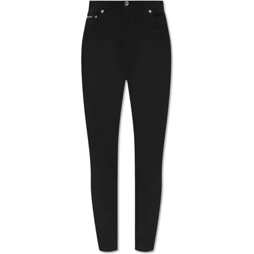 Skinny Jeans mit hoher Taille , Damen, Größe: XS - Dolce & Gabbana - Modalova