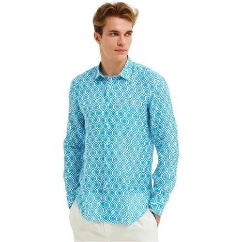 Marsala Linen Shirt , male, Sizes: M, L, XL, S - Peninsula - Modalova