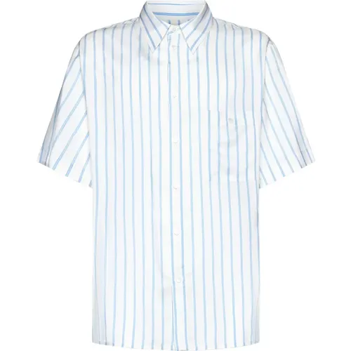 Stylish White/Blue Shirts , male, Sizes: L, M - Bottega Veneta - Modalova
