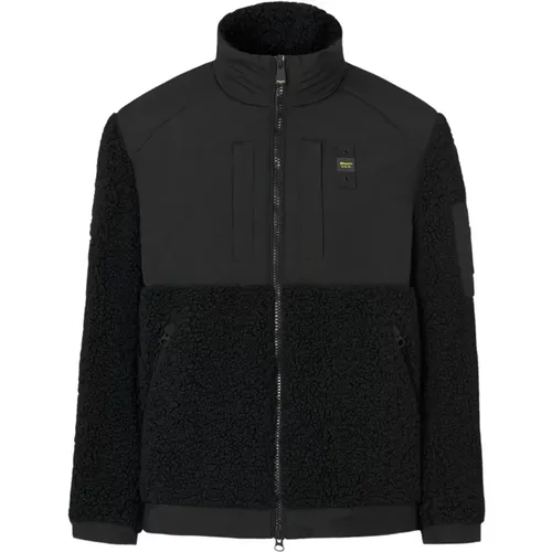 Jacket with Fleece Detail , male, Sizes: XL - Blauer - Modalova