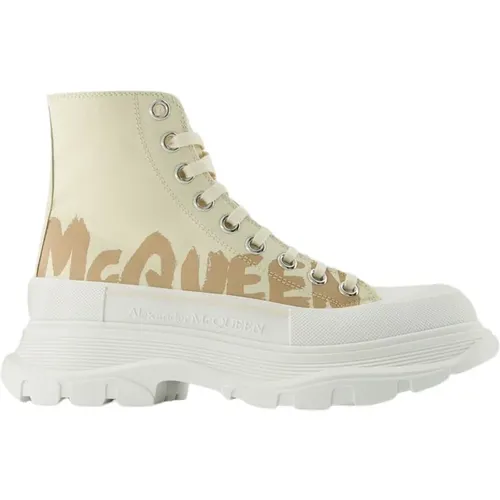 Tread Slick Sneakers - Black/White - Leather , female, Sizes: 6 UK, 3 UK, 7 UK, 4 UK, 5 UK - alexander mcqueen - Modalova