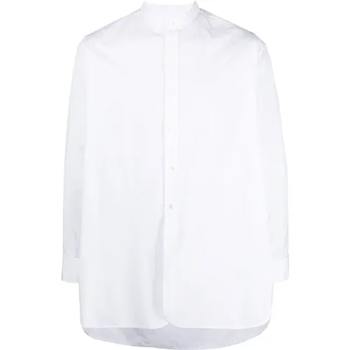 Cotton Band-Collar Shirt , male, Sizes: XL - Maison Margiela - Modalova