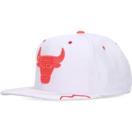 Chicago Bulls Flache Schirm Snapback Kappe - Mitchell & Ness - Modalova