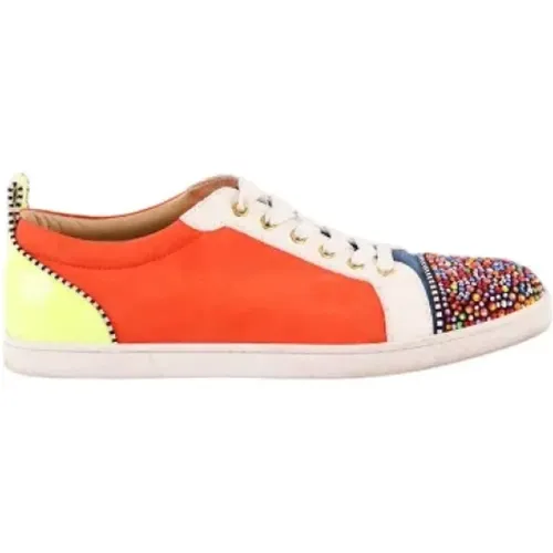 Pre-owned Suede sneakers , male, Sizes: 9 UK - Christian Louboutin Pre-owned - Modalova