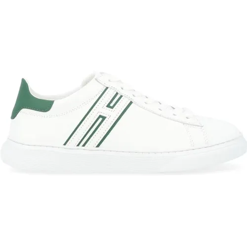 And Green Leather Sneaker H365 , male, Sizes: 11 UK - Hogan - Modalova