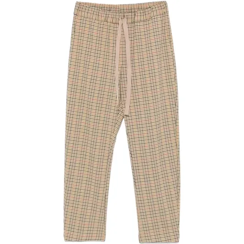 Check Pattern Elasticated Waist Trousers , female, Sizes: 2XS, M, S, XS - Semicouture - Modalova