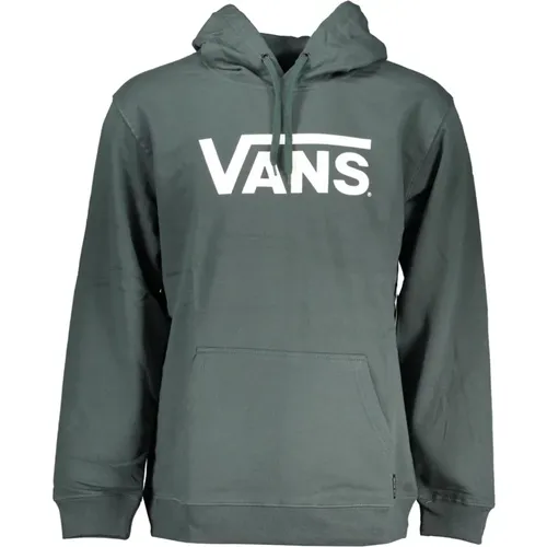 Grüner Kapuzenpullover mit Druck , Herren, Größe: S - Vans - Modalova