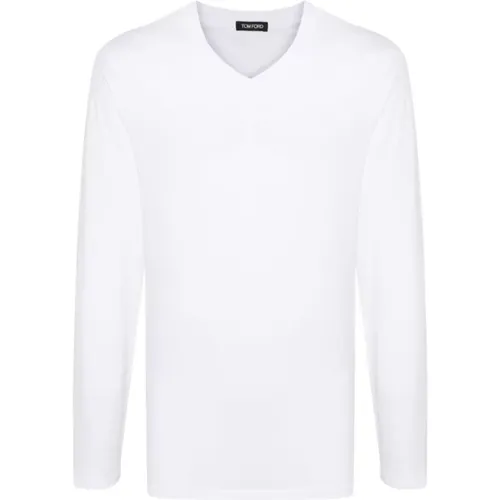 Mens Clothing T-Shirts Polos Ss24 , male, Sizes: M, S - Tom Ford - Modalova