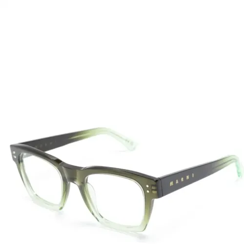 Grüne Optische Brille Stilvoll und vielseitig , unisex, Größe: 52 MM - Marni - Modalova