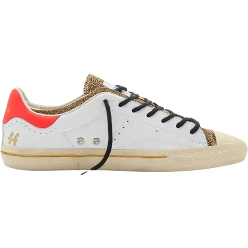 Leder Low Top Sneakers , Damen, Größe: 40 EU - Hidnander - Modalova