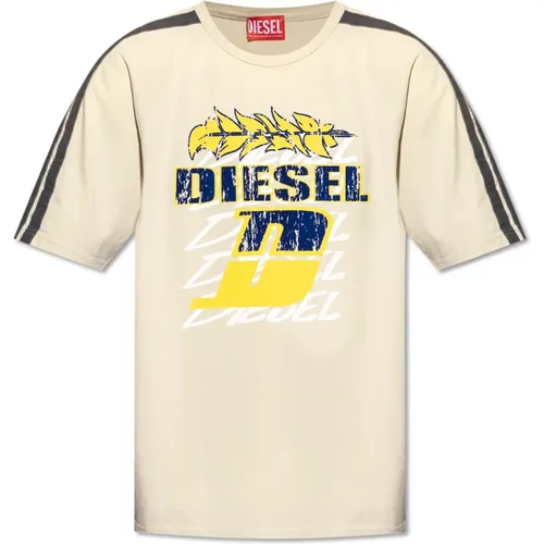 T-shirt T-Roxt-Stripe , Herren, Größe: XL - Diesel - Modalova